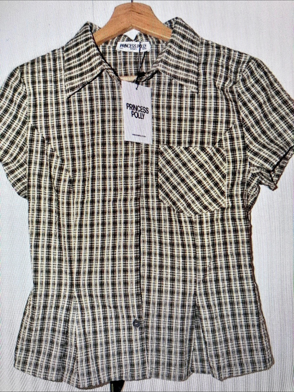 Princess Polly Plaid Short Sleeve Button Down NWT